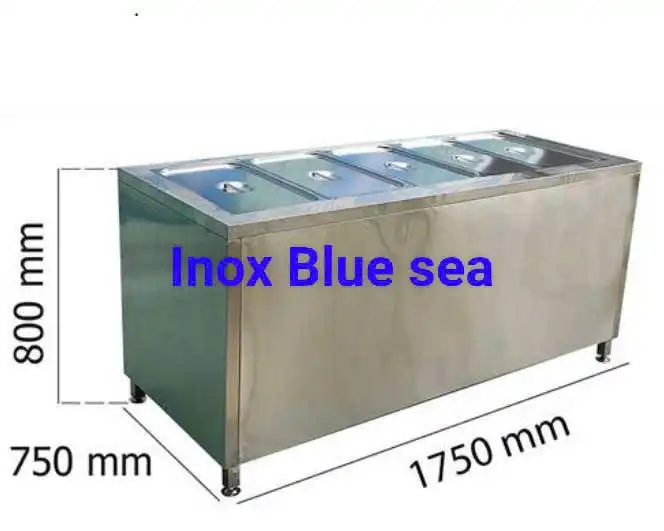 Bàn inox 2 tầng ban-giu-nong-thuc-an-5-khay-gia-re-cho-bep-cong-nghiep