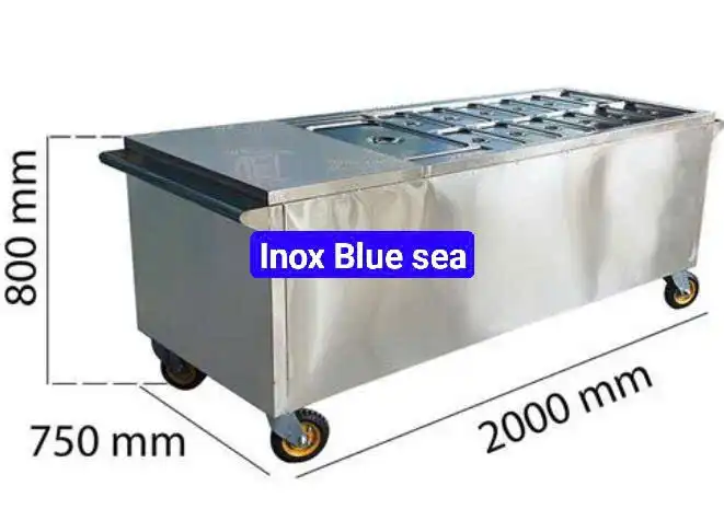 Bàn inox 2 tầng tu-ham-nong-thuc-an-14-khay-gia-re-cho-bep-cong-nghiep