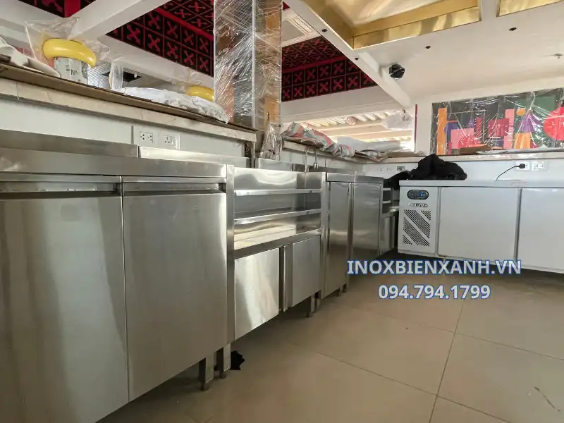 tủ quầy inox nhà hàng quầy bar pha chế 4