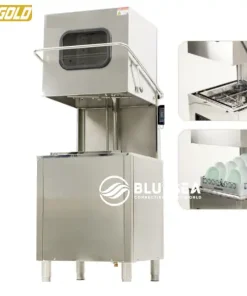 Máy rửa bát công nghiệp 3 pha dạng sập Hàn Quốc Turbo Gold