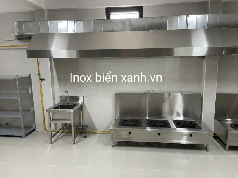 Bếp Á 2 Họng thiết kế bếp căng tin bếp trường học