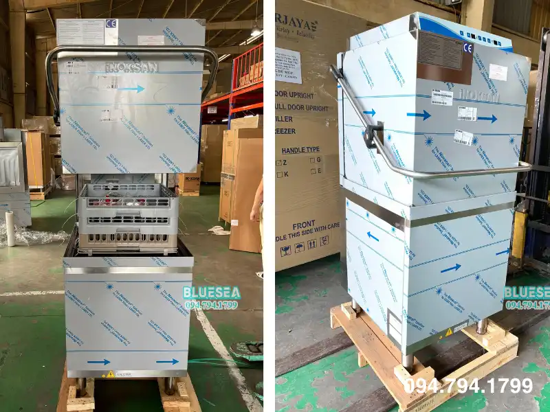 máy rửa bát may-rua-bat-cong-nghiep-inoksan-dang-sap-bym102