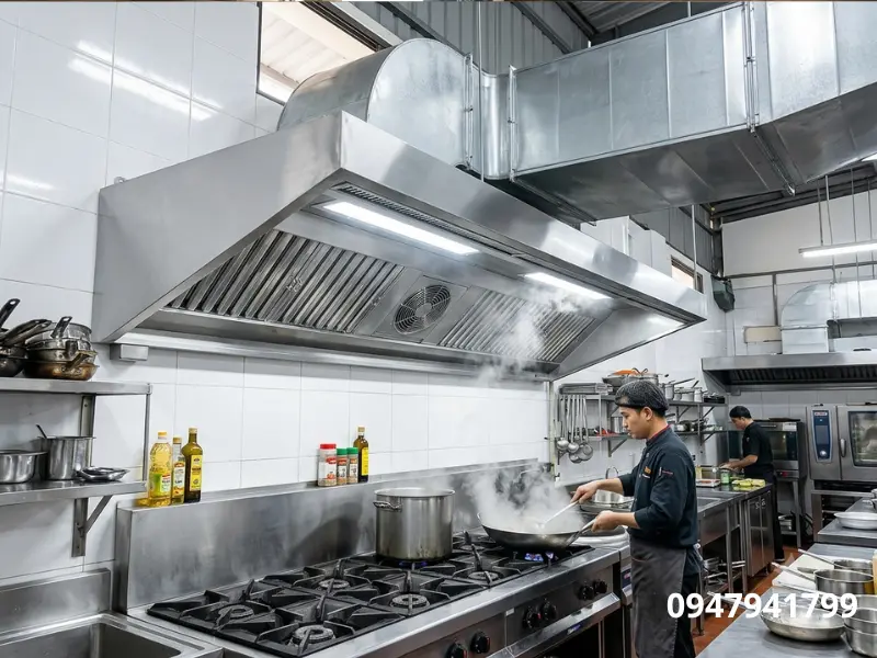 chụp hút khói áp tường - Inoxbienxanh.vn