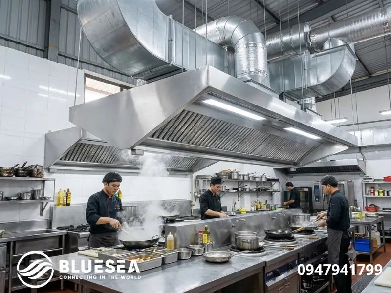 chụp hút khói dạng đảo - Inoxbienxanh.vn