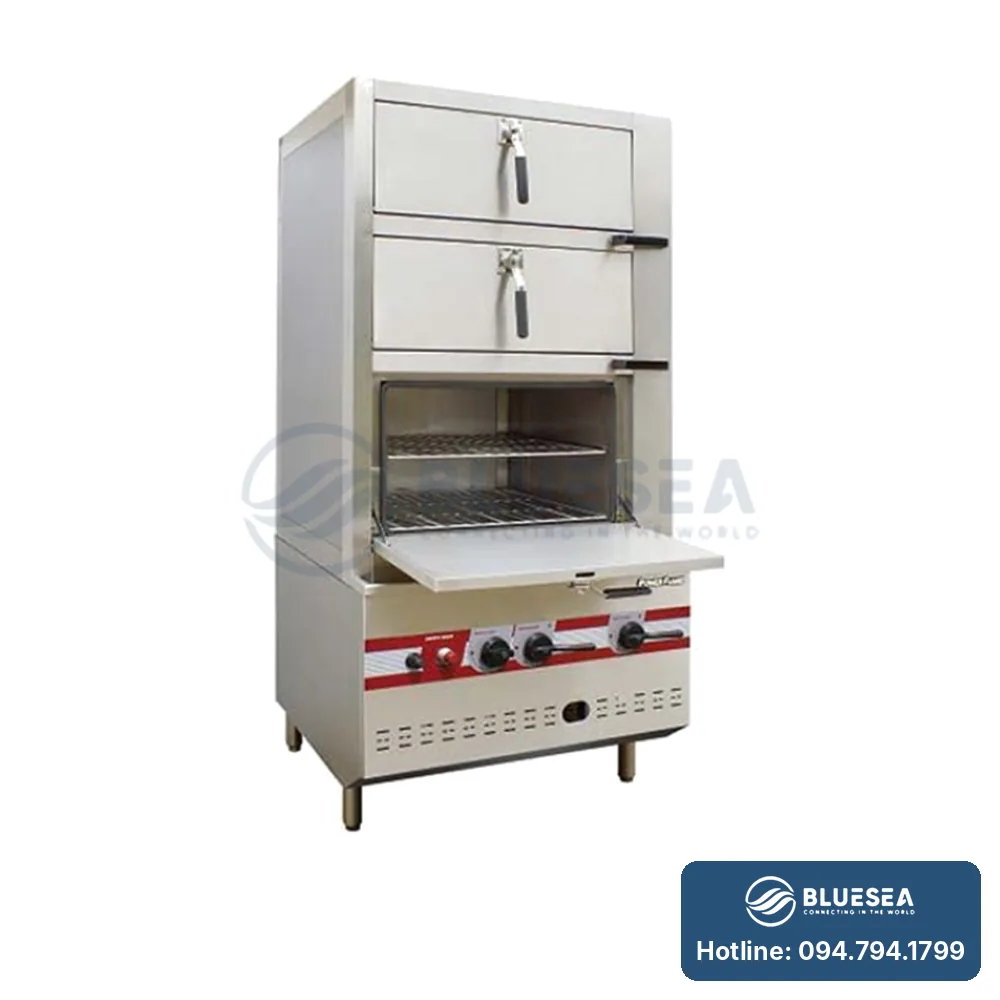Tủ hấp 3 ngăn dùng gas Power Flame SCE-3AB-GST-N2 Tủ hấp 3 ngăn dùng gas Power Flame SCE-3AB-GST-N2